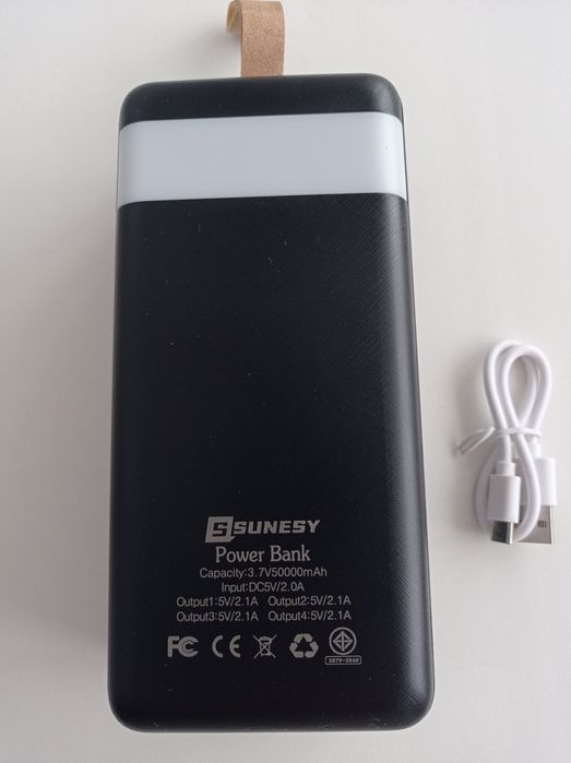 Павербанк з ліхтарем. 60000 mAh