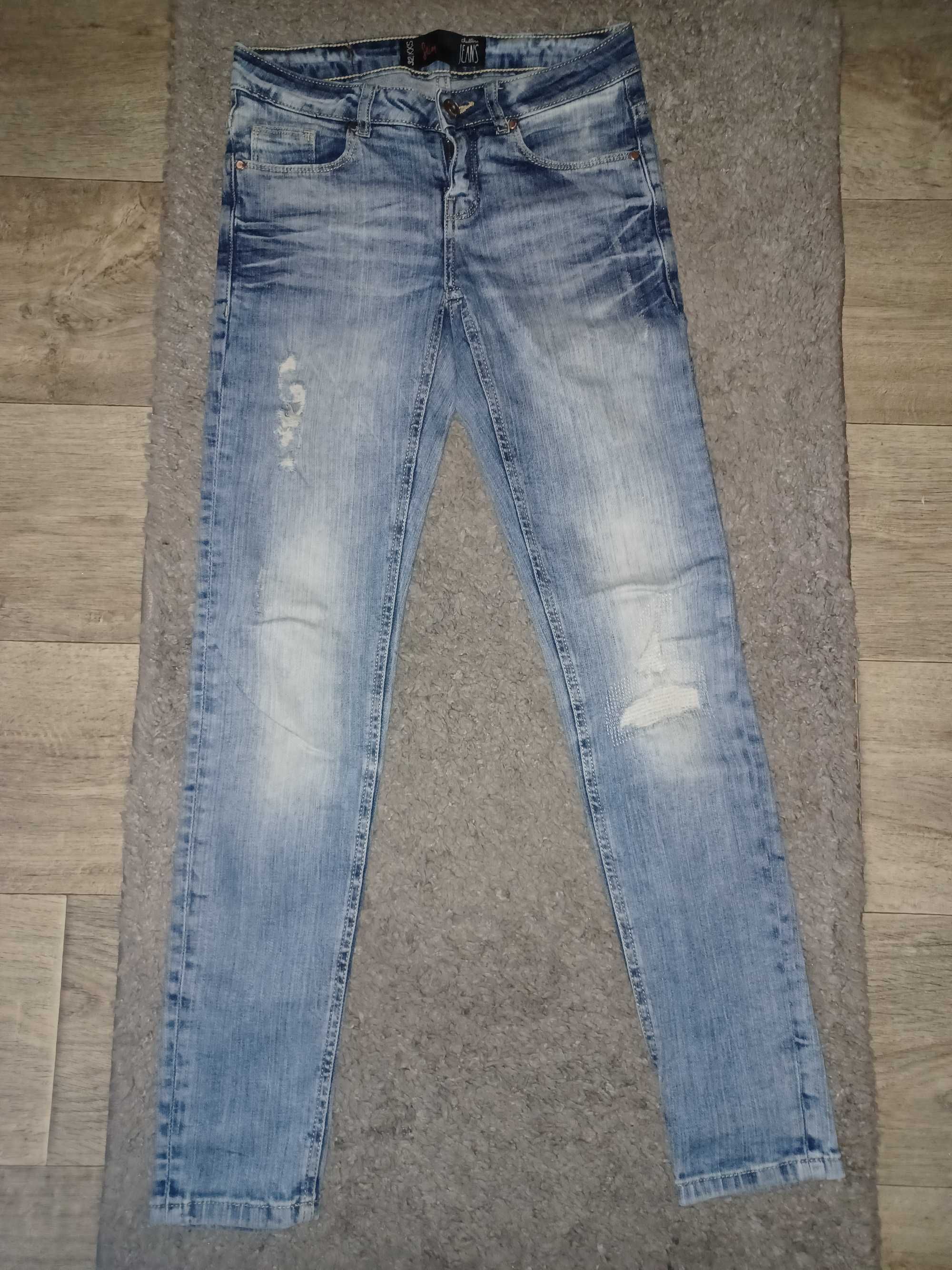Spodnie jeans PIĘKNE rozmiar 158/164 cena za całość 6 sztuk