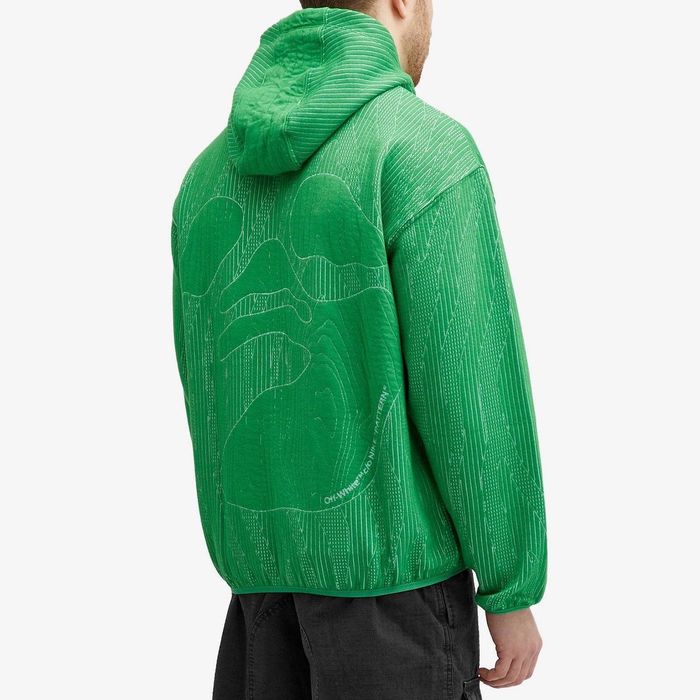 Новая кофта  худи Nike x Off-White ( найк hoodie green ) c америки L