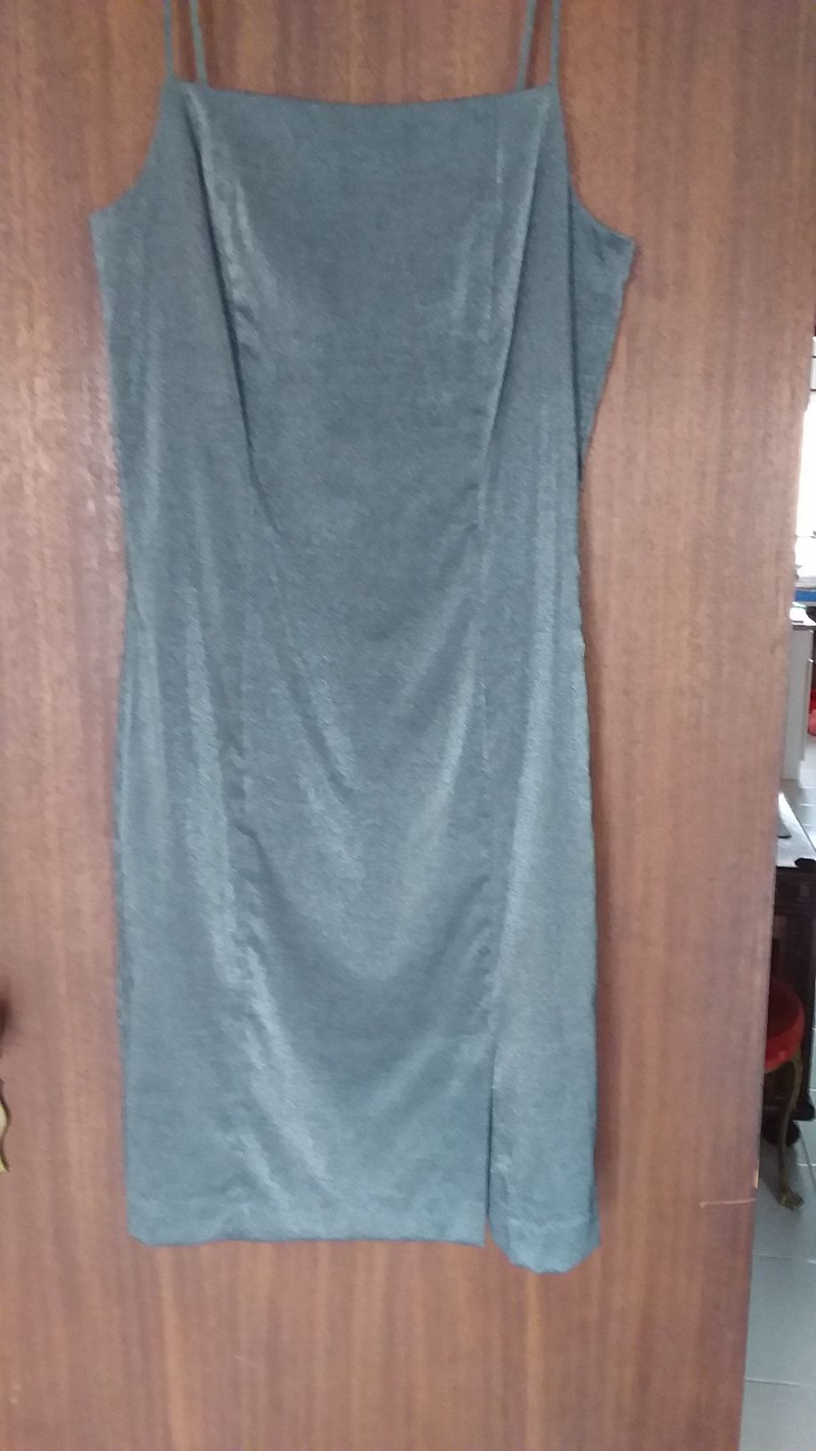 Vestido  Salsa jeans  cinza brilhante novo