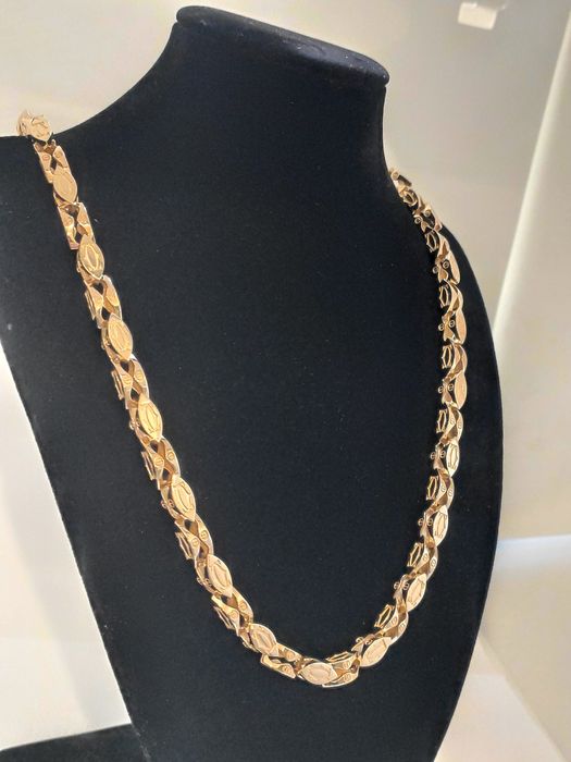 Złoty łańcuszek splot CARTIER 585 Nowy