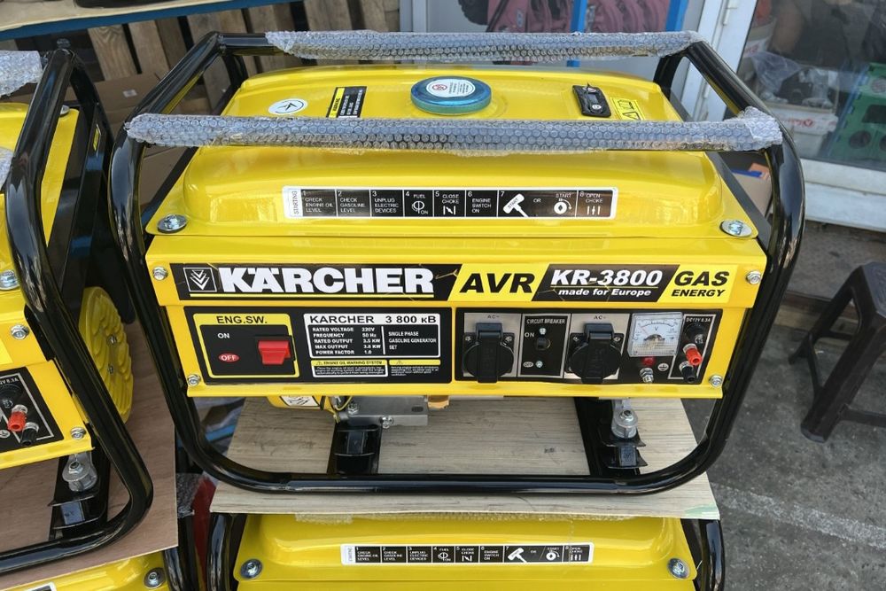 Генератор Керхер 3800Вт Газ Бензин Электростанция Бензогенератор Новый