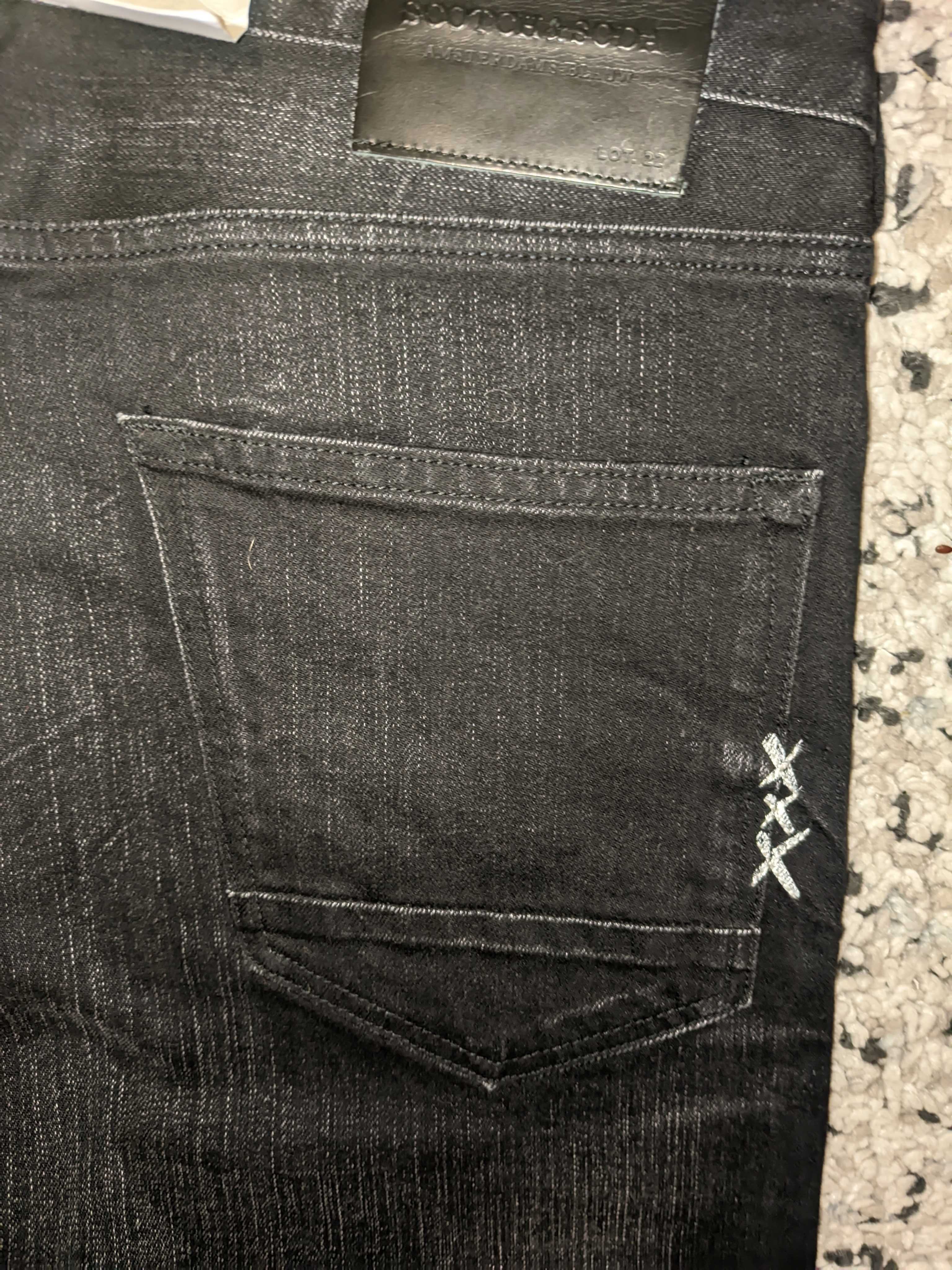 scotch soda джинси lot 22 selvedge black розмір 34/32