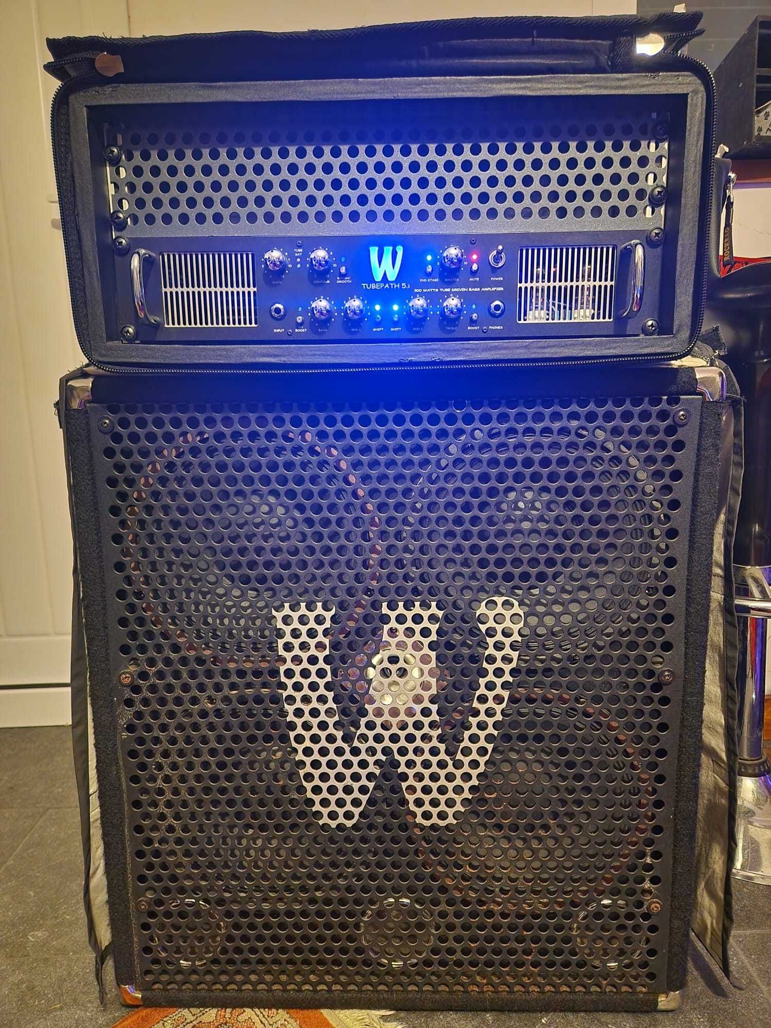Amplificador 500W + Coluna Warwick