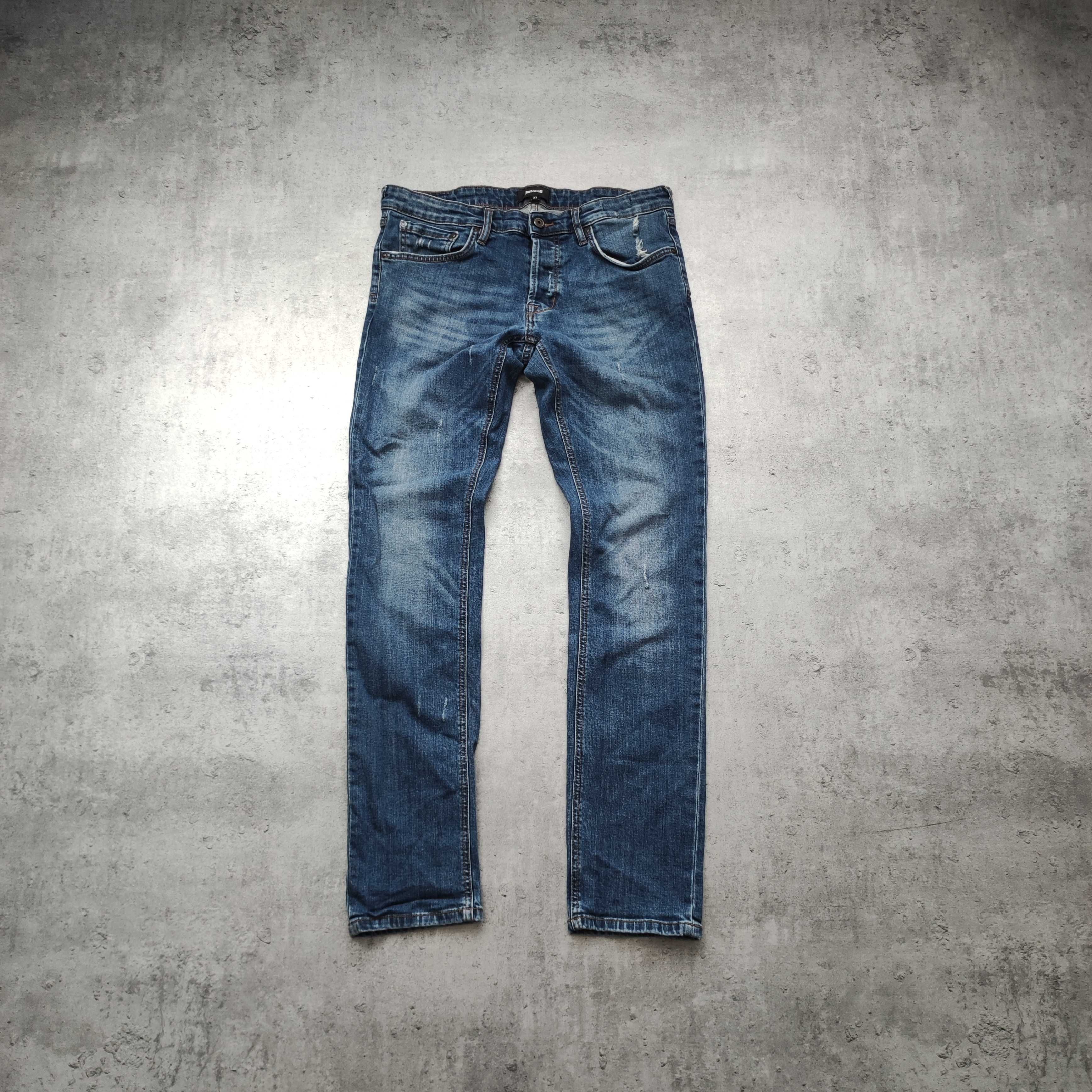 MĘSKIE Luxury PREMIUM Spodnie Slim Jeansy Przetarcia Roberto Cavalli