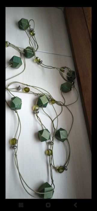 Korale, naszyjnik zielony zieleń