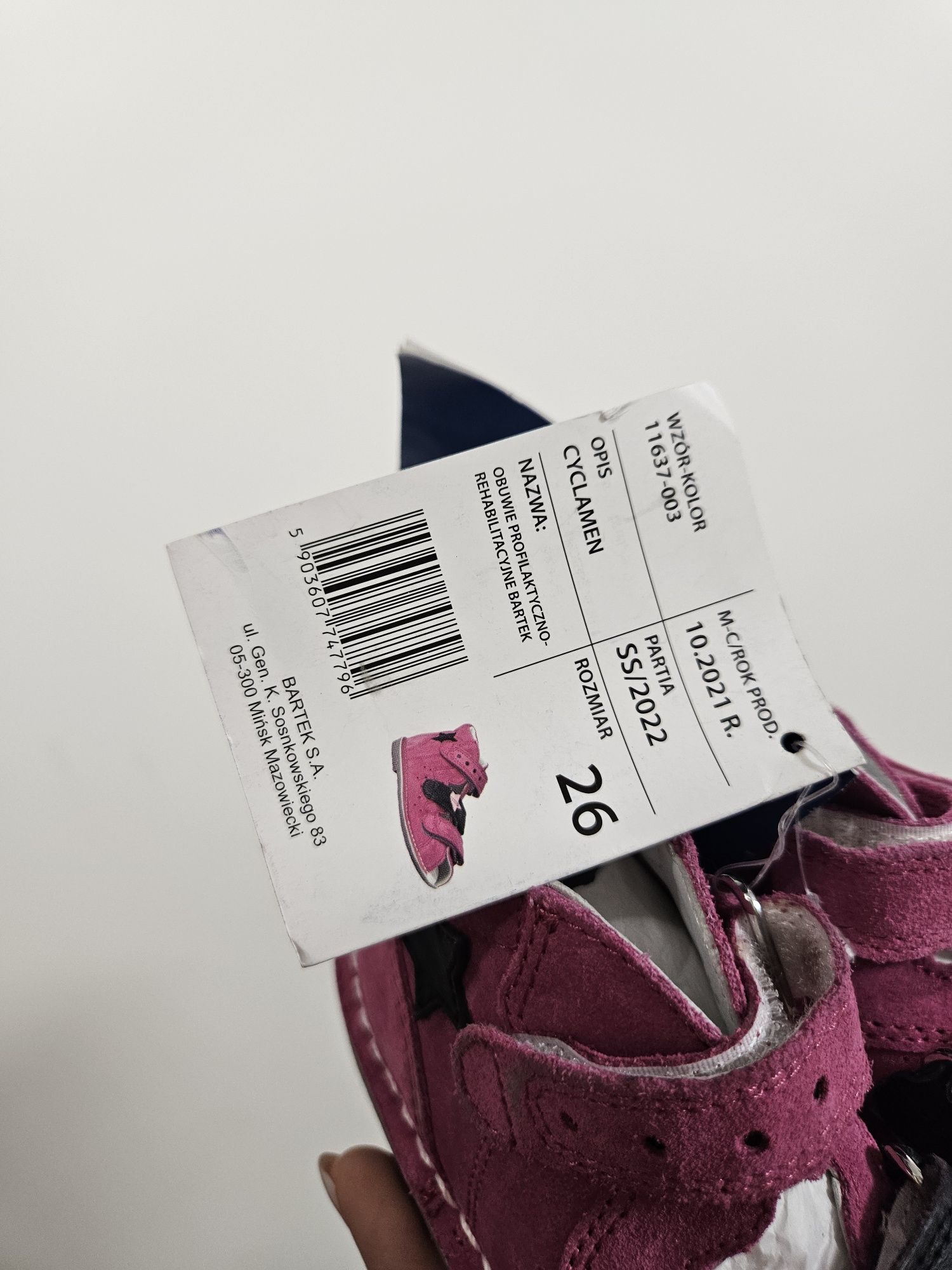 Różowe buty obuwie Bartek sandałki skórzane 26