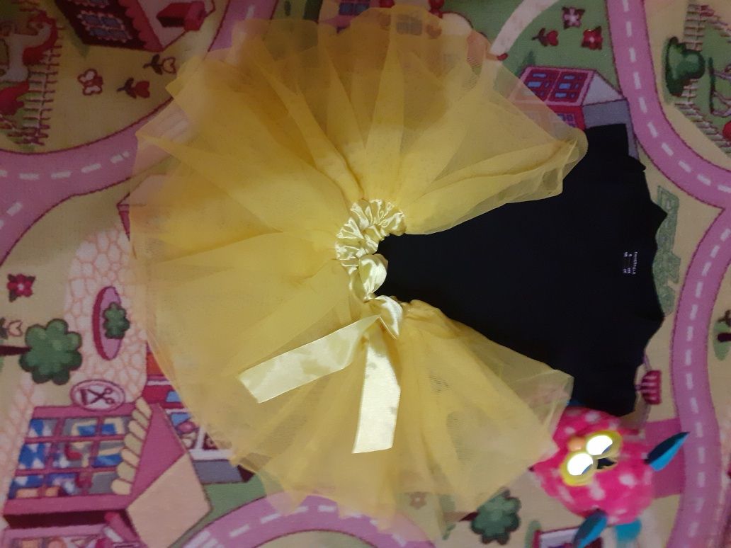Prześliczna tutu przebranie + koszulka,kostium pszczółka, kaczuszka