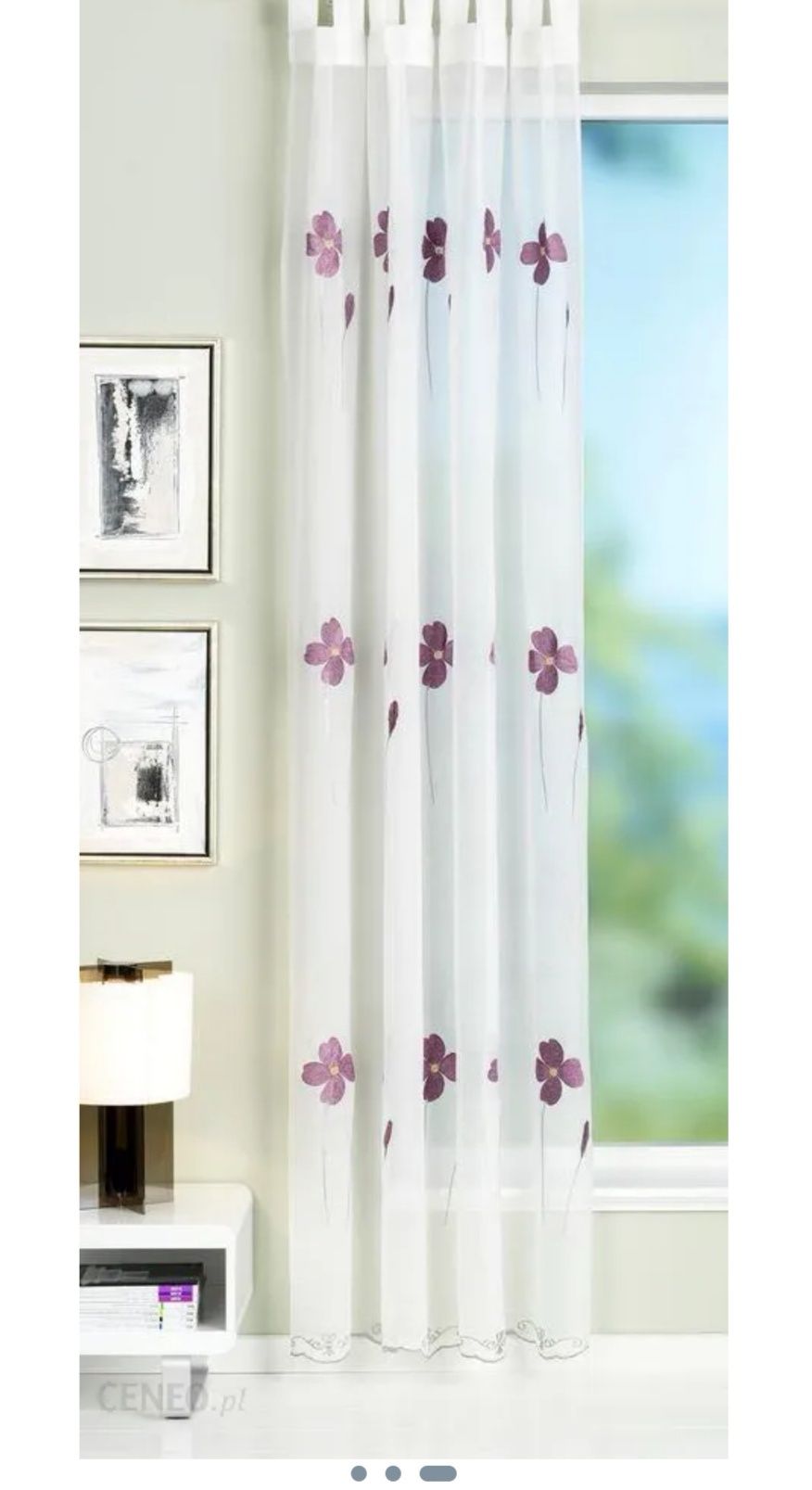 Jysk Firana Fundin fioletowe kwiaty 145x245
