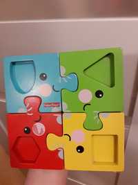 Drewniane puzzle Fisher Price