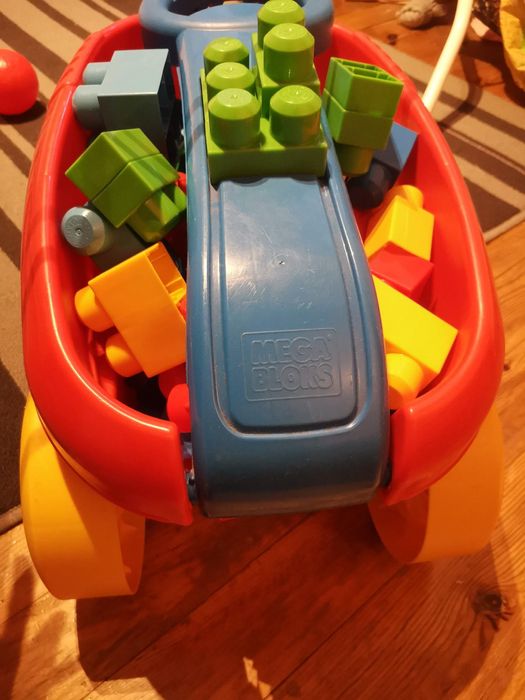 Zbieraczek klocków plus klocki Mega Blocks 80 szt. Fisher Price