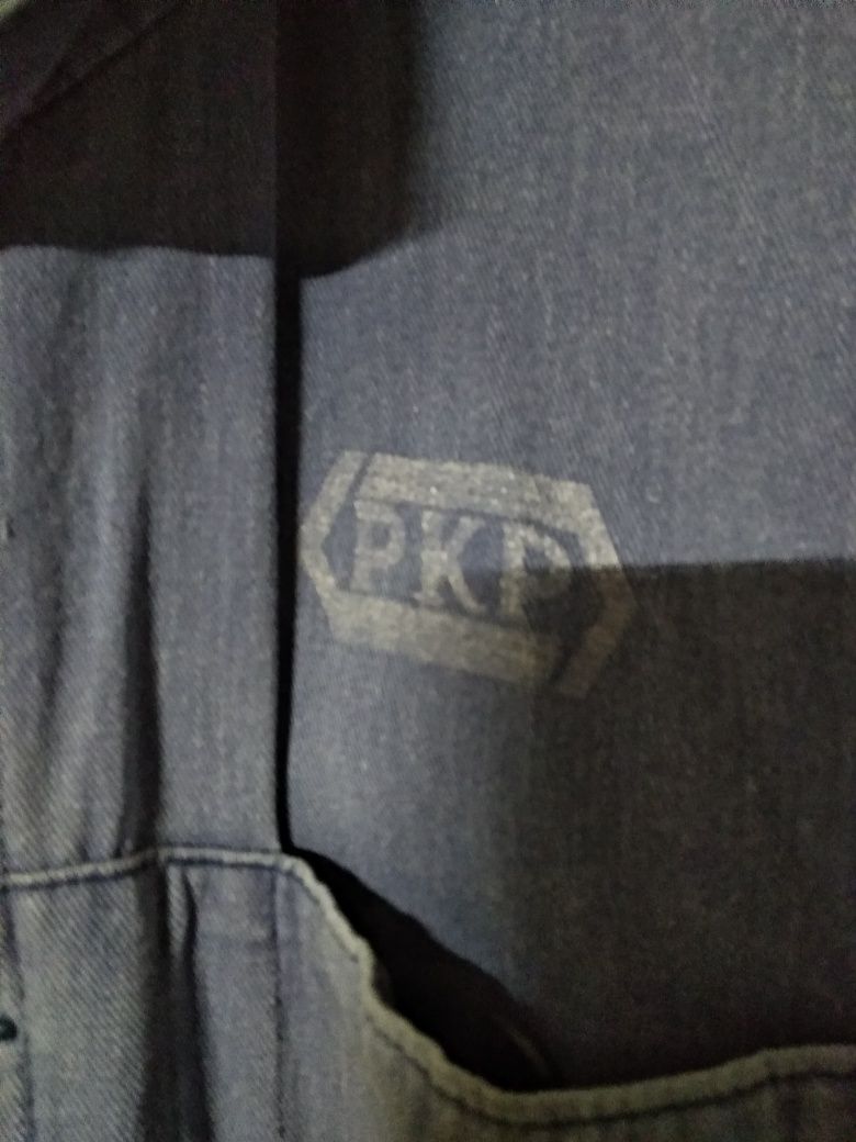Drelichowe ubranie PKP lata PRL