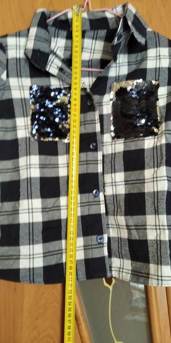 Святкова рубашка в клітинку для дівчинки