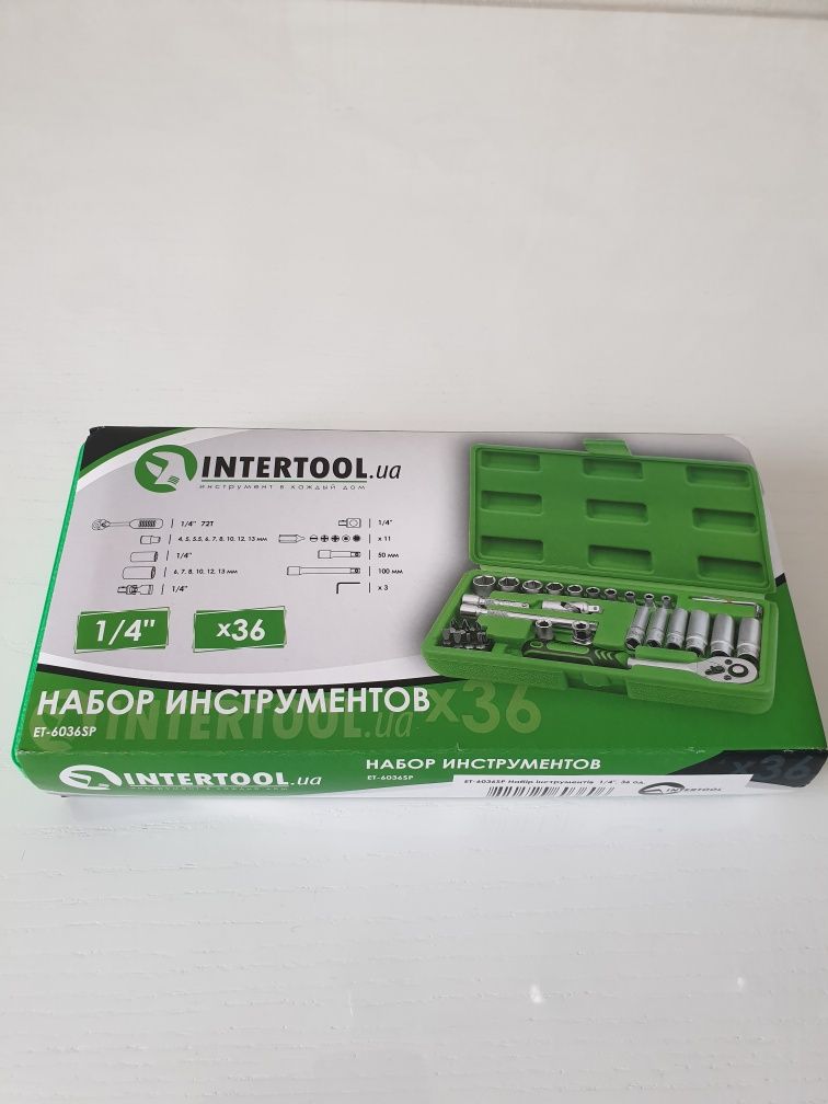 Набор инструментов 36 шт, 1/4" INTERTOOL ET-6036