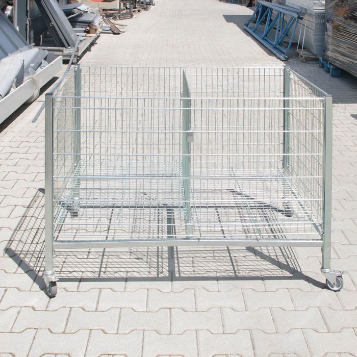 Kosz sklepowy promocyjny z przegrodą 120x80x85 cm ocynkowany wysypowy