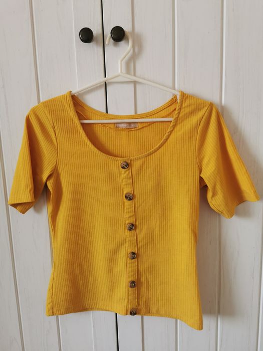 Bluzka damska z guzikami lemon