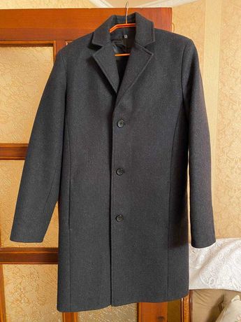 Нове чоловіче кашемірове Пальто прямого силуету сірого кольору