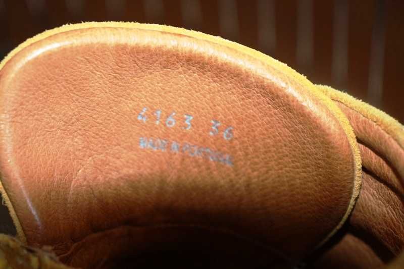 Botins em pele camel compensados do FILIPE SOUSA T.36