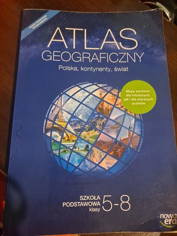 Atlas geograficzny dla szkoły podstawowej klas 5-8 nowa era