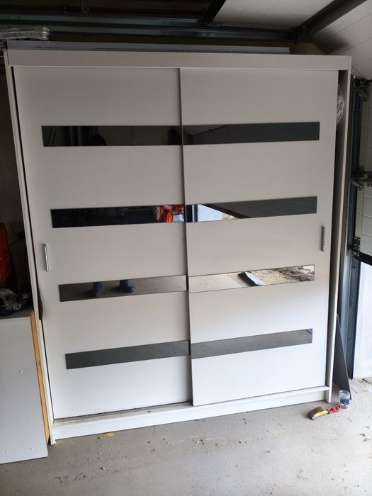 Szafa przesuwna biała 180