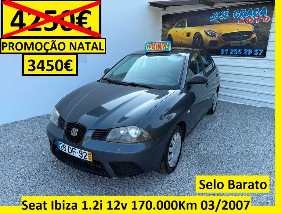 Seat Ibiza 1.2i 12v 70Cv 170.000Km Selo Barato 03/2007