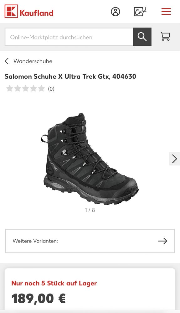 Оригінал | Salomon X Ultra Trek Gore-Tex GTX черевики трекінгові