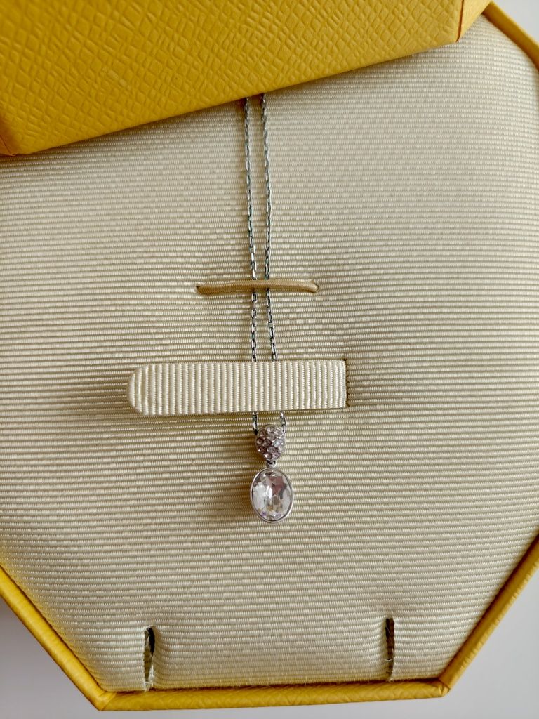 Naszyjnik Swarovski kryształowy srebrny