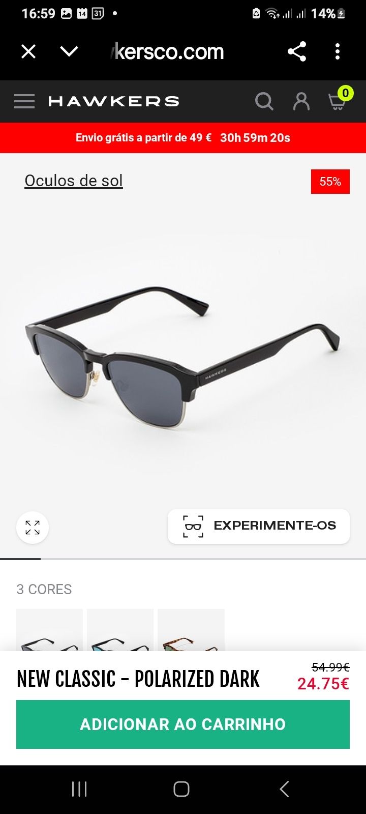 Óculos de Sol Hawkers Polarizados