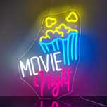 Neon LED Dekoracyjny MOVIE NIGHT Wielokolorowy 39x31cm USB