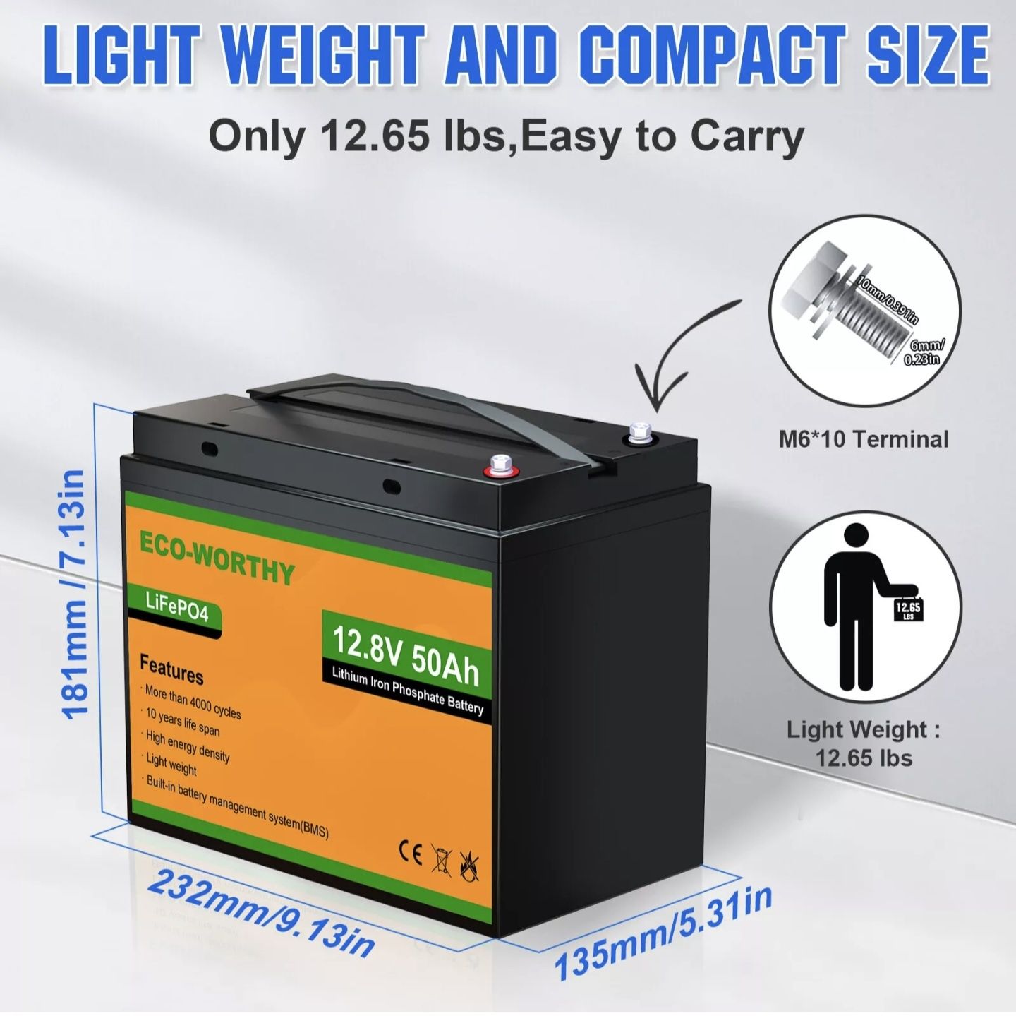 Акумулятор 12v 50 Ah Lifepo4