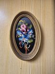 Quadro.oval flores vintage