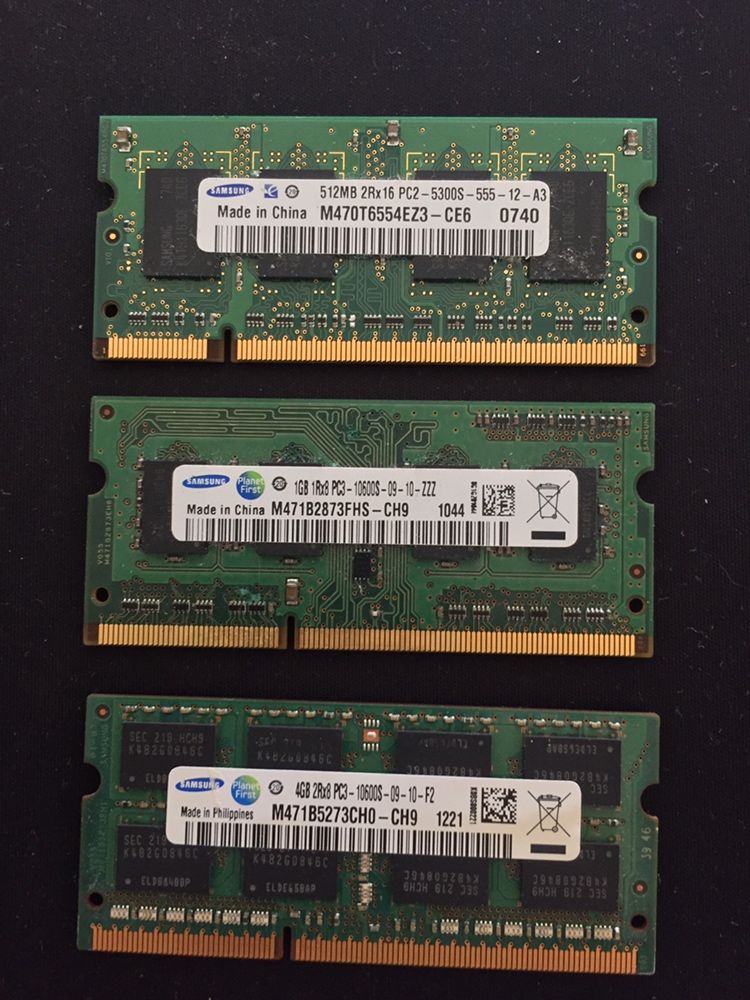 Memorias Ram Samsung 512mb /1gb /4gb