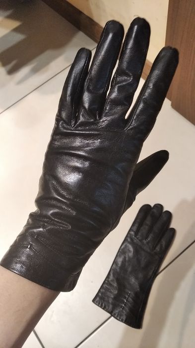 Rękawiczki jesienne skórzane