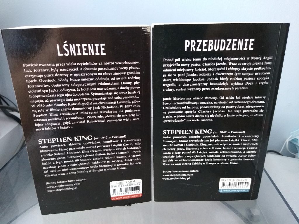 Stephen King Przebudzenie Lśnienie 2 szt.