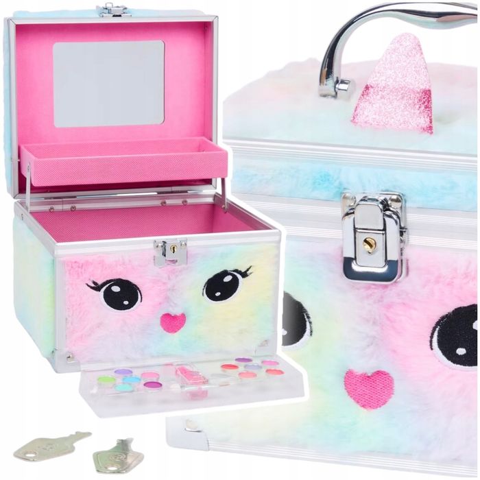 Kosmetyczka Walizka Dla Dziewczynki Kosmetyki Makijaż Kłódka Klucz