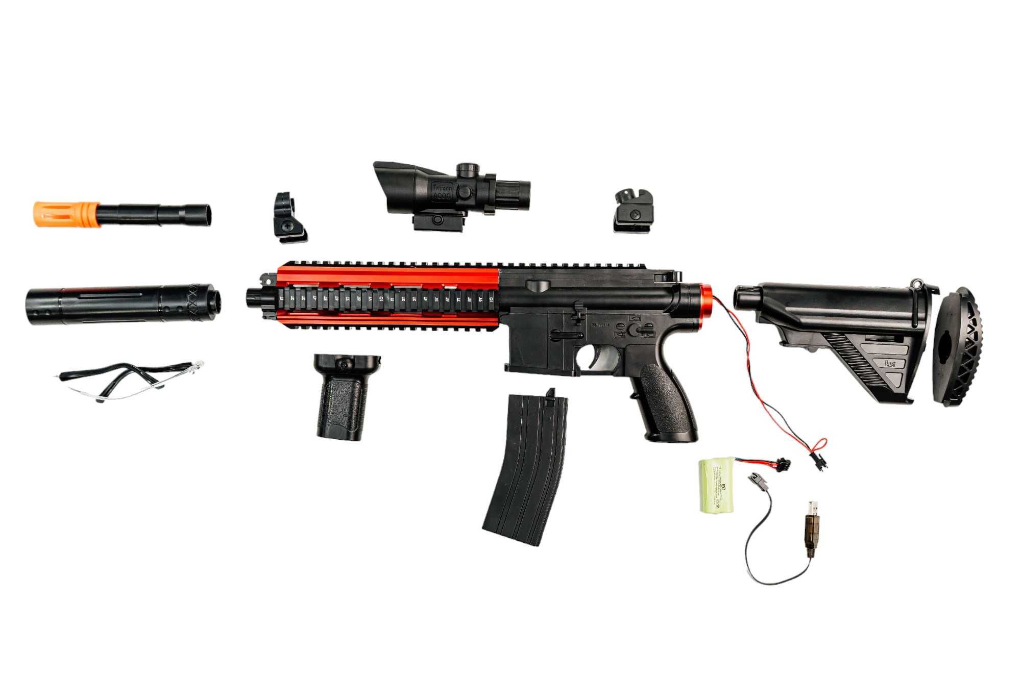 Гель бластер акумуляторний, Іграшковий автомат стріляє орбізами HK416