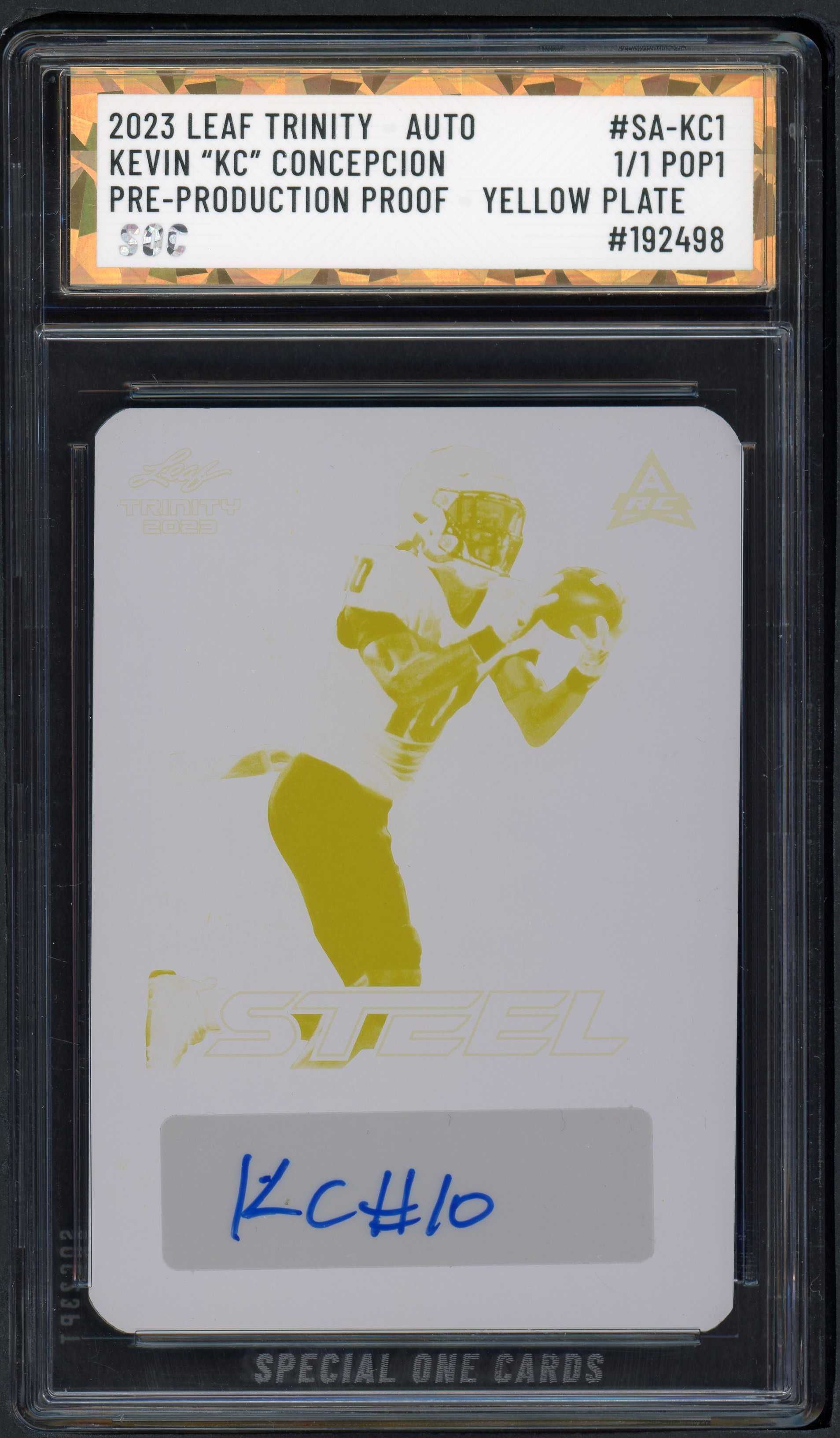 2023 LEAF TRINITY AUTO KEVIN "KC" CONCEPCION  SOC POP1 1/1 AUTHENTIC