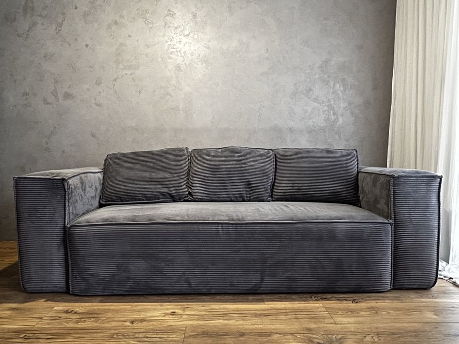kanapa sofa 3 osobowa z pokrowcem sztruks