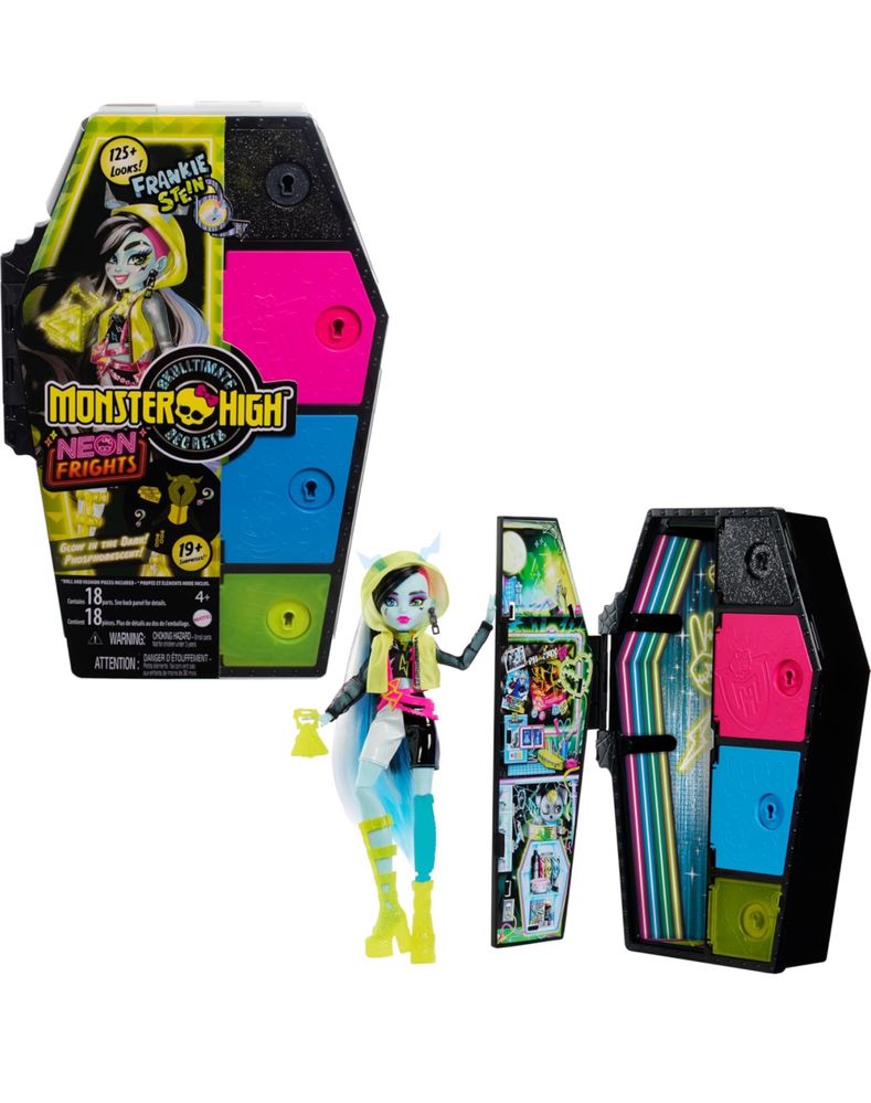 Лялька Monster High Skulltimate Secrets Neon Frights, Frankie Stein