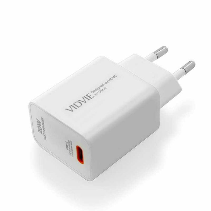 Szybka uniwersalna ładowarka sieciowa VIDVIE USB-C 20W