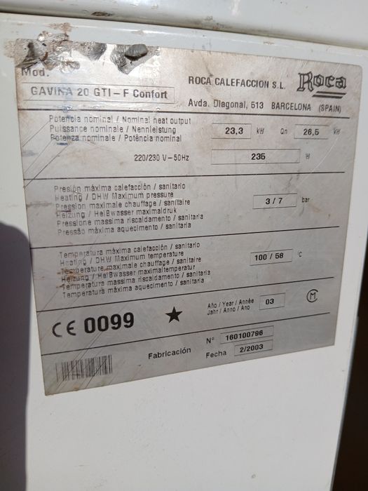 Caldeiras a gasóleo e depósitos vários peças ler descrição anúncio