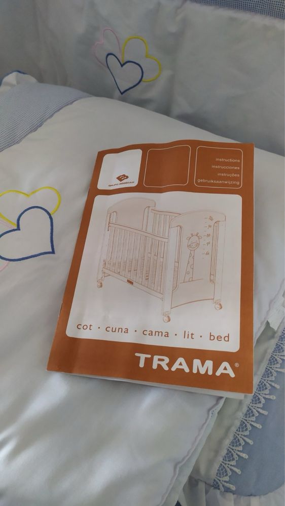 Дитяче ліжко (кроватка) Trama + матрац Gash+ комплект білизни