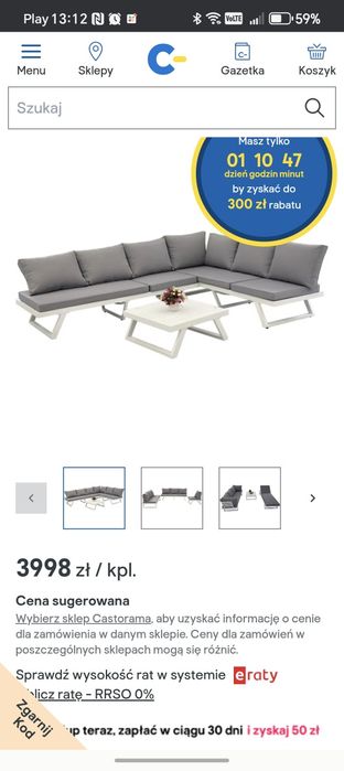 Meble ogrodowe modułowe, super stan