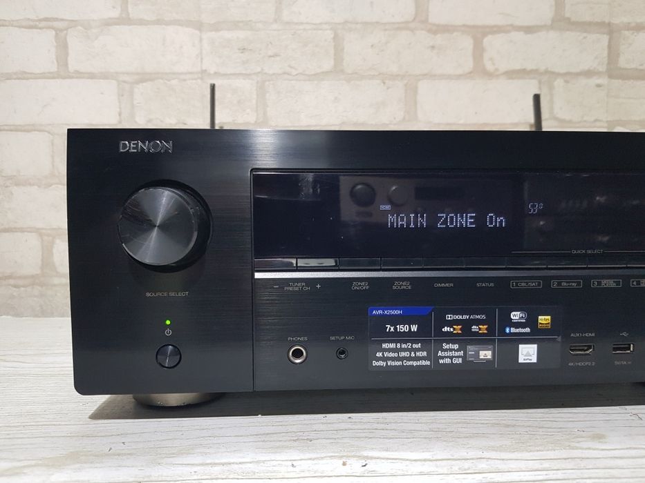 Пульт!7.1AV-ресивер Denon AVR-X2500H 7х150Вт,WiFi, Spotify, FLAC,4k