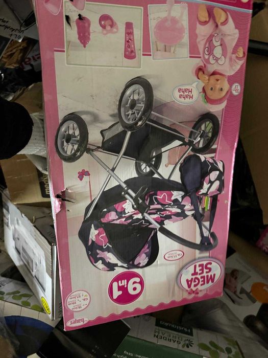 Bayer Wózek Dla Lalki Mega Set Zestaw Lalka 9In1