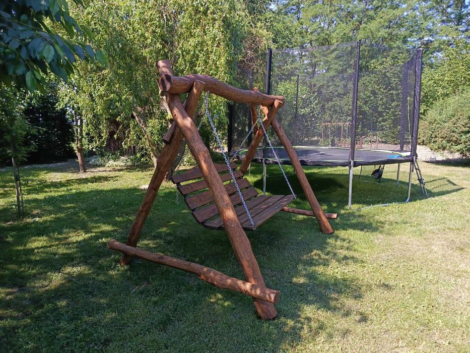 Dębowa Huśtawka na wymiar. Możliwość dowozu oraz montażu.