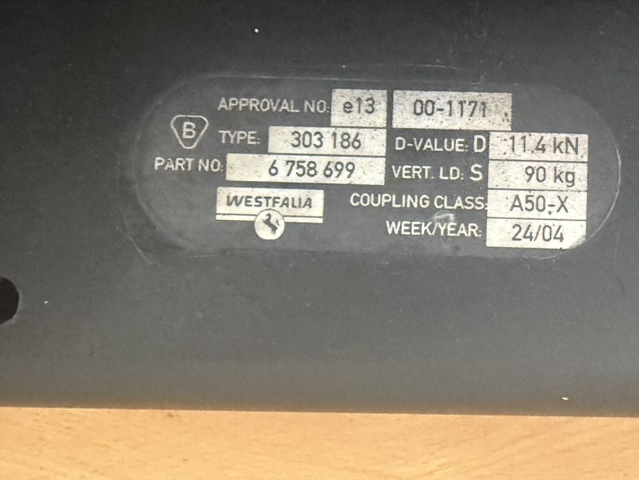 Engate reboque Bmw  serie 5 E60 Westfalia