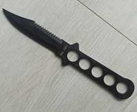 Nóż, nurkowanie, MIL-TEC, BLACK STAINLES DIVING KNIFE, pokrowiec plast