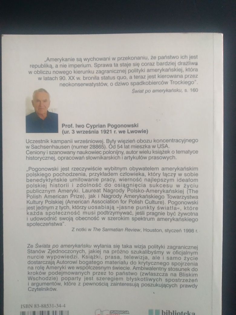 Świat po amerykańsku- Iwo Cyprian Pogonowski