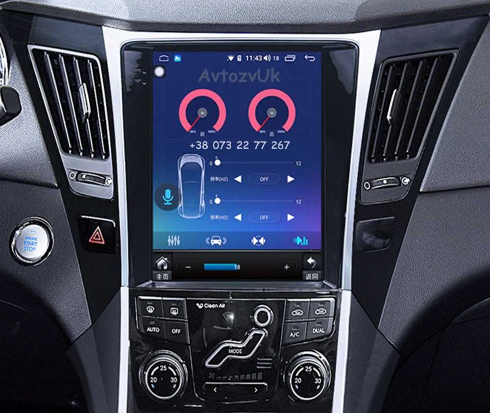 Магнитола SONATA Hyundai Соната Tesla GPS USB 2 дин CarPlay Android 13